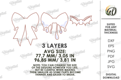 Wooden Halloween Bow Laser Cut. Halloween SVG Product Image 2