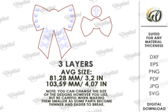 Wooden Halloween Bow Laser Cut. Halloween SVG Product Image 2