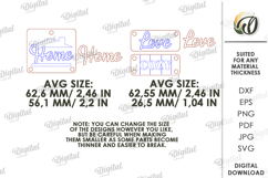 3D Home Gift Tag Laser Cut. Present Tag SVG Product Image 2