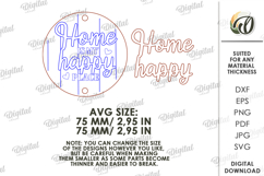 3D Home Gift Tag Laser Cut. Present Tag SVG Product Image 2