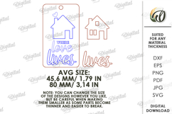 3D Home Gift Tag Laser Cut. Present Tag SVG Product Image 2