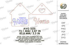 3D Home Gift Tag Laser Cut. Present Tag SVG Product Image 2