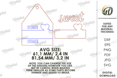 3D Home Gift Tag Laser Cut. Present Tag SVG Product Image 2