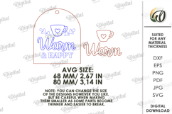 3D Home Gift Tag Laser Cut. Present Tag SVG Product Image 2