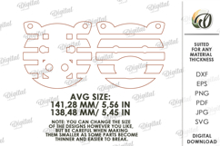 3D Hot Pad Laser Cut. Kitchen Decor. Hot Dish trivet SVG Product Image 2