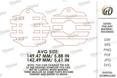 3D Hot Pad Laser Cut. Kitchen Decor. Hot Dish trivet SVG Product Image 2