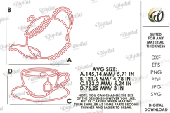 Kitchen Line Art Decor Laser Cut. Wall Decor SVG Product Image 2