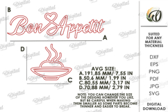 Kitchen Line Art Decor Laser Cut. Wall Decor SVG Product Image 2