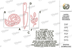 Kitchen Line Art Decor Laser Cut. Wall Decor SVG Product Image 2