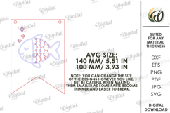 Lacing Banner Laser Cut. Nursery Wall Decor.Bunting Flag SVG Product Image 2
