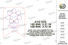 Lacing Banner Laser Cut. Nursery Wall Decor.Bunting Flag SVG Product Image 2