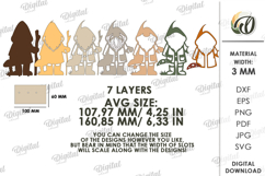 3D Layered Gnome Laser Cut. Standing Decor SVG Product Image 2