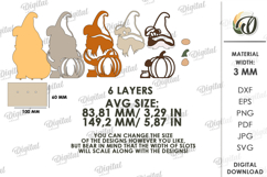 3D Layered Gnome Laser Cut. Standing Decor SVG Product Image 2