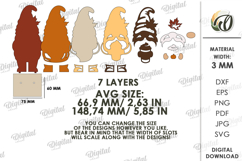3D Layered Gnome Laser Cut. Standing Decor SVG Product Image 2