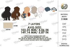 3D Layered Gnome Laser Cut. Standing Decor SVG Product Image 2