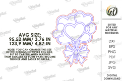 Valentine&#039;s Day Paintable Ornament Laser Cut. Valentine SVG Product Image 2