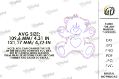 Valentine&#039;s Day Paintable Ornament Laser Cut. Valentine SVG Product Image 2