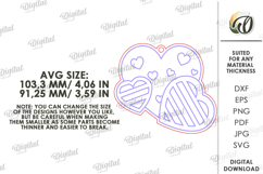 Valentine&#039;s Day Paintable Ornament Laser Cut. Valentine SVG Product Image 2