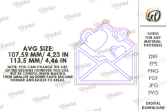 Valentine&#039;s Day Paintable Ornament Laser Cut. Valentine SVG Product Image 2