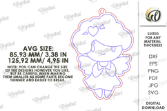 Valentine&#039;s Day Paintable Ornament Laser Cut. Valentine SVG Product Image 2