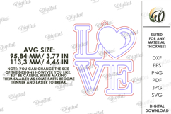 Valentine&#039;s Day Paintable Ornament Laser Cut. Valentine SVG Product Image 2