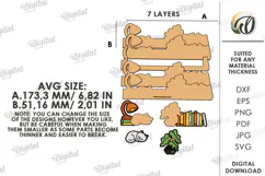 3D Photo Holder Laser Cut. Photo Stand SVG Product Image 2