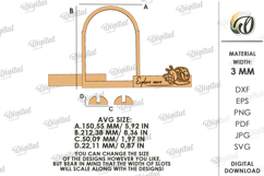 3D Photo Holder Frame Laser Cut. String Display Stand SVG Product Image 2