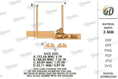 3D Photo Holder Frame Laser Cut. String Display Stand SVG Product Image 2