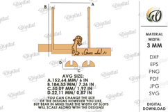 3D Photo Holder Frame Laser Cut. Photo Stand SVG Product Image 2