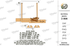 3D Photo Holder Frame Laser Cut. String Display Stand SVG Product Image 2