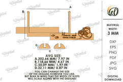3D Photo Holder Frame Laser Cut. String Display Stand SVG Product Image 2