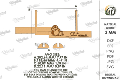 3D Photo Holder Frame Laser Cut. String Display Stand SVG Product Image 2