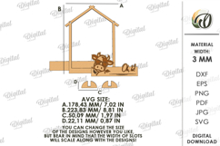 3D Photo Holder Frame Laser Cut. String Display Stand SVG Product Image 2