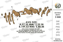 Wooden Shelf Animal Laser Cut. Lioness SVG Product Image 2