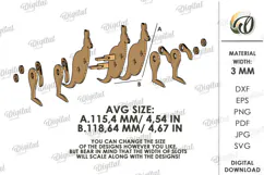 Wooden Shelf Animal Laser Cut. Kangaroo SVG Product Image 2