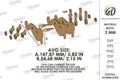 Wooden Shelf Animal Laser Cut. Chameleon SVG Product Image 2
