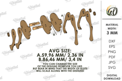 Wooden Shelf Animal Laser Cut. Ostrich SVG Product Image 2