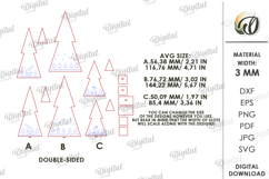 Wooden Trees Decors Bundle Laser Cut. Christmas Decor SVG Product Image 5