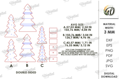 Wooden Trees Decor Laser Cut. Christmas Stand Decor SVG Product Image 2