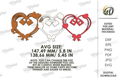Valentine's Day Wreaths Bundle Laser Cut. Wall Decor SVG Product Image 5