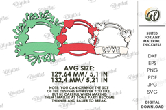 Valentine's Day Wreath Laser Cut. Valentine Wall Decor SVG Product Image 2