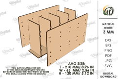 Remote Control Holder Laser Cut. Storage Box SVG Product Image 2