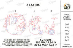 Halloween Wreaths Laser Cut. Door Sign. Wall Hanger SVG Product Image 4