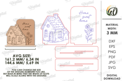 3D Handdraw Style Stand Laser Cut. Stand Decor SVG Product Image 2