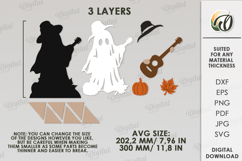 Halloween Ghost Stand Laser Cut. Halloween Stand Decor SVG Product Image 2