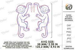 Plant Pot Decor Laser Cut. Plant Pot Hanger. Monkey SVG Product Image 2