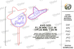Cinco De Mayo Toppers Laser Cut. Wooden Mexican Toppers SVG Product Image 2