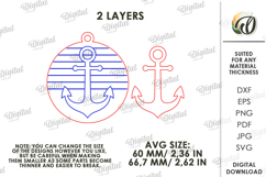 3D Summer Keychain Laser Cut. Summer Keyring SVG Product Image 2