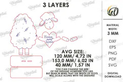Sheep Decor Laser Cut. Standing Decor. Hanging Ornament SVG Product Image 2