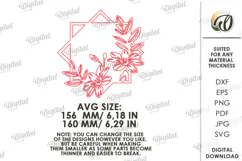 Floral Wall Art Laser Cut. Wooden Flower Wall Decor SVG Product Image 2